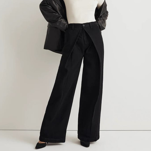 Madewell Denim - Madewell Extrawide-Leg Trouser Jeans in Wilkes Wah: Pleast edition Size W27